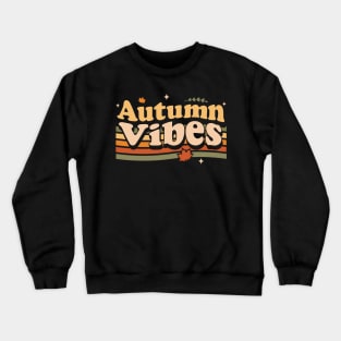 Autumn Vibes 70s Fall Lover Retro Vintage Crewneck Sweatshirt